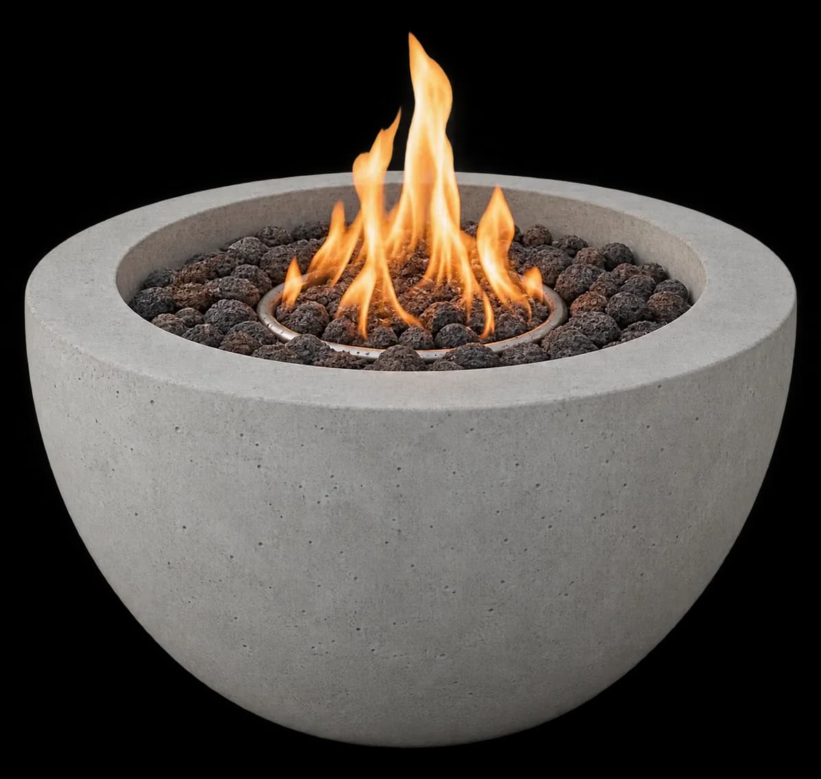 Concrete gas fire bowl